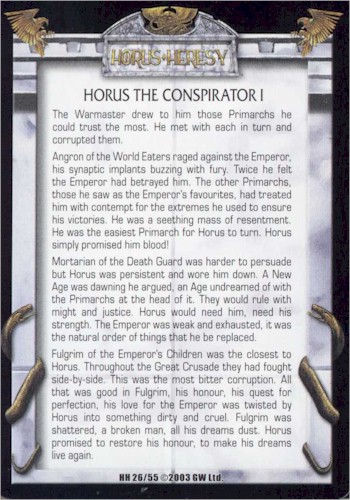 Horus the Conspirator I